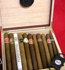 Humidor & 11 Super Premium Cigar Sampler